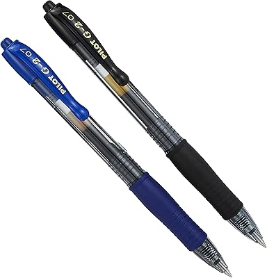 Stylo gel pilot g-2, 0,7 mm, 0,7 mm, bleu/noir