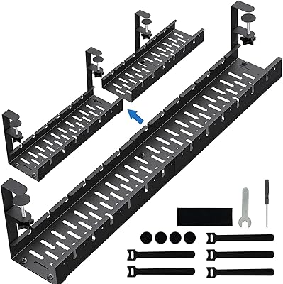 Plateau de rangement de câbles sous le bureau, nikomi® organisateur de câbles