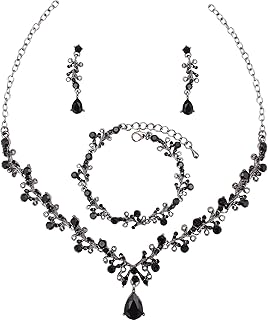 Ensemble de bijoux en cristal autrichien pour femmes, 3 pièces, collier pendant, boucles
