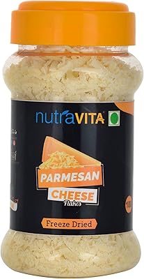 Flacons de parmesan séché nutra vita, 100 % végétarien, sans conservateurs, emballés