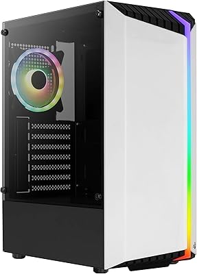 Boîtier d'ordinateur de jeu aero cool bionic v2h rvb blanc verre trempé