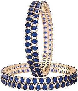 Bracelet femme en cuivre plaqué or parsemé de pierres de zircone de ratavali