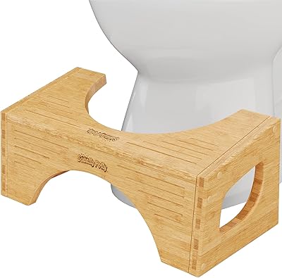 Le tabouret de toilette original rabattable en bambou hauteur 7 " et 9