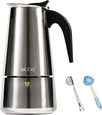 Machine à expresso illabo avec cafetière à moka pour cuisinière à gaz
