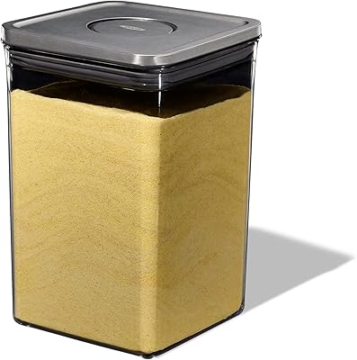 Récipient à boissons gazeuses en acier oxo - 4,4 litres pour farine, sucre