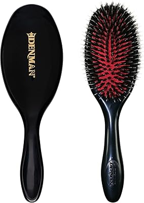 Brosse à cheveux moyenne en nylon/poils den man d81m, noir