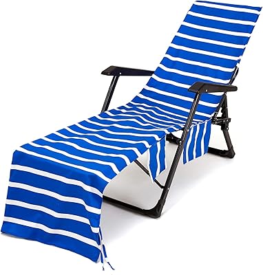 Serviettes de plage en microfibre, housse de serviette de salon avec poches, serviettes