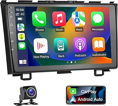 Autoradio pour honda cr-v 2007-2011 prend en charge apple carplay sans fil, écran