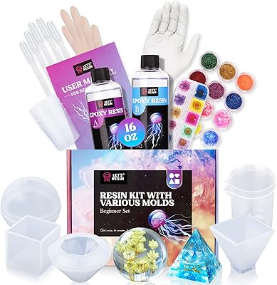 Ensemble complet de moules et moules en résine let's resin, ensemble de moules