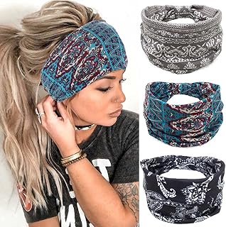 Bandeaux boho gurten turban à pois noués en tissu extensible pour femmes