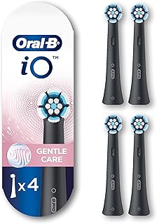 Brosse à tête de rechange oral-b io series gentle care, noire, 4 pièces