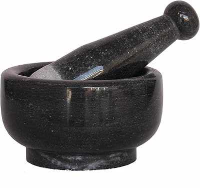 Ensemble mortier et pilon en pierre naturelle clio, broyeur à épices et médicaments