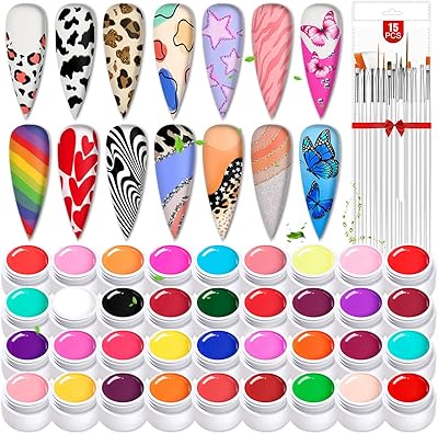 Ensemble de vernis à ongles gel safyland 36 couleurs - ensemble d'été