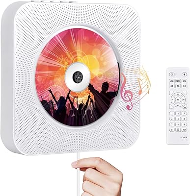 Lecteur cd portable avec bluetooth, lecteur cd cossy mural, lecteur de musique boom