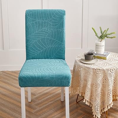 H cosme housses de chaise de salle à manger en jacquard doux