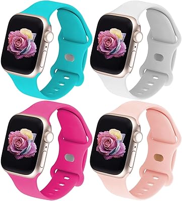 Compatible avec le bracelet apple watch 38 mm, 40 mm, 41 mm, 42 mm, 44 mm, 45 mm, 49 mm pour femmes et hommes, bracelet de rechange en silicone souple compatible avec iwatch series se/8/7/6/5/4/3/2/1 s/. m. Diaytar : L'e-commerce accessible à tous les Sénégalais