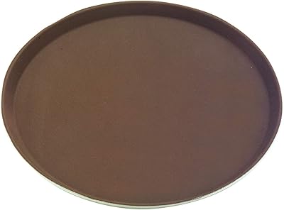 Plateau rond antidérapant sunex, marron, 14,0 pouces, mpe1400br