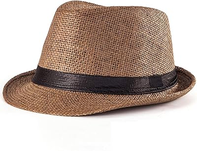 Chapeaux fedora en paille pour hommes - chapeau de plage d'été pour hommes