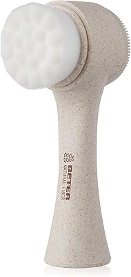 Brosse de massage facial peter 2 en 1 en fibres naturelles pour exfolier