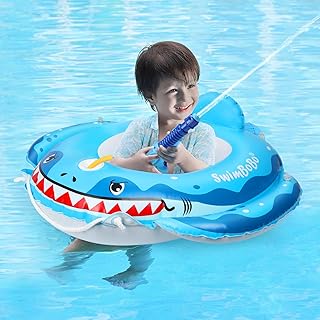 Bateau pirate gonflable webcim pour piscine, bateau de natation pour tout-petits et enfants