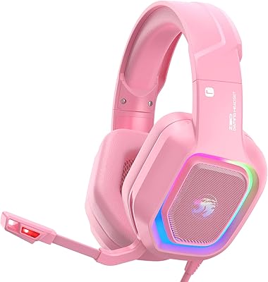 Casque de jeu rose zeomir z30 pour playstation 4, playstation 5, xbox one