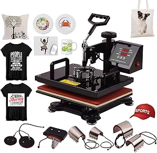 Presse à chaud numérique multifonctionnelle 8 en 1 12x15 pouces avec plaque à
