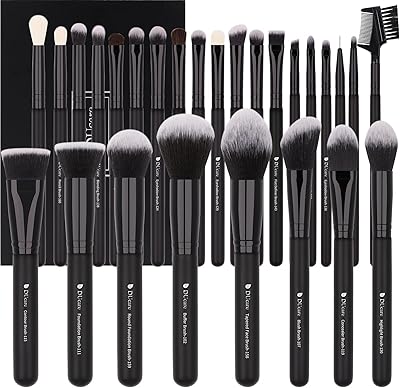 Ensemble de pinceaux de maquillage pour les yeux et le visage en poils