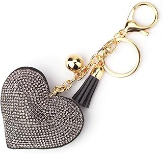 Porte-clés de luxe en forme de cœur pour sac à main, porte-clés pendentif