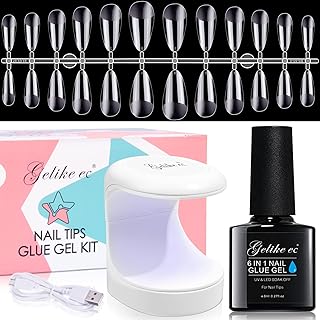 Gelic ic ensemble de pointes d'ongles en gel collant doux x résine