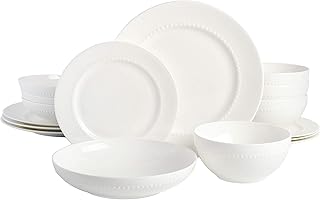 Service de table double bol en porcelaine gravée gibson elite pour 4 personnes