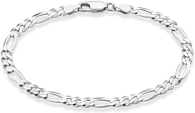 Bracelet miabella en argent sterling 925 italien 5 mm pour femme, 16,5 cm
