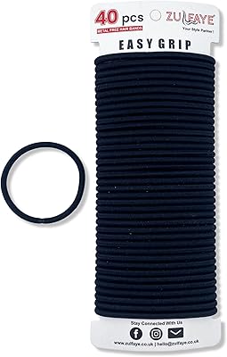 Zolfy 40 pièces chouchous pour cheveux épais bandes élastiques pour cheveux solides 4mm