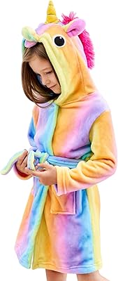Peignoir à capuche doux dr. unicorn - cadeaux licorne pour filles