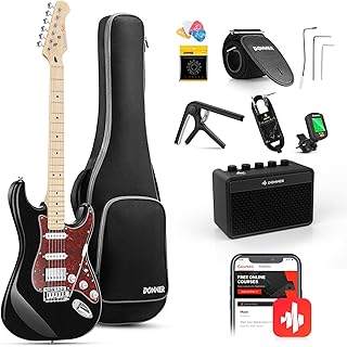 Guitare électrique donner, kit de guitare électrique hss split coil 39 pouces, ensemble