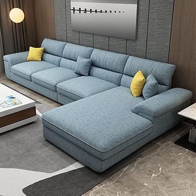 Ensemble de meubles multifonctionnels à cadre en bois pour salon (bleu)
