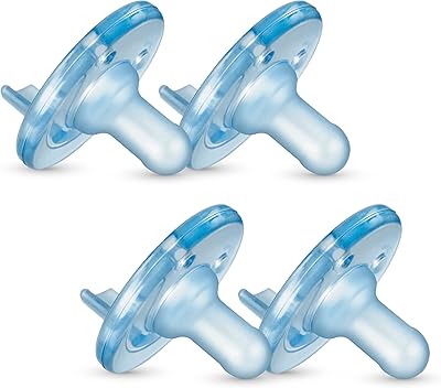 Sucette philips avent - bleue, 0-3 mois, paquet de 4, scf190/43
