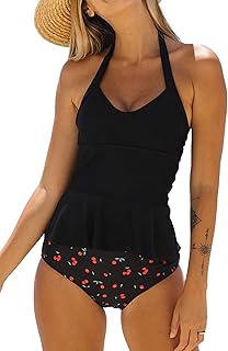 Maillot de bain deux pièces beach sissy pour femme avec imprimé