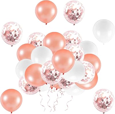 50pcs 12" ensemble de ballons en or rose fête d'anniversaire latex pour décorations