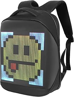 Sac à dos d'école intelligent avec lumière led, motif arc-en-ciel pour enfants, sac