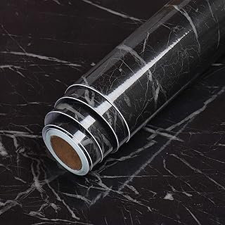 Jinthai black marble design peel and stick vinyl wallpaper papier peint