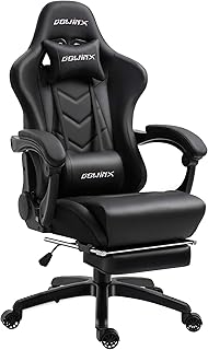 Fauteuil de jeu ergonomique doinx avec support de massage lombaire, fauteuil en cuir