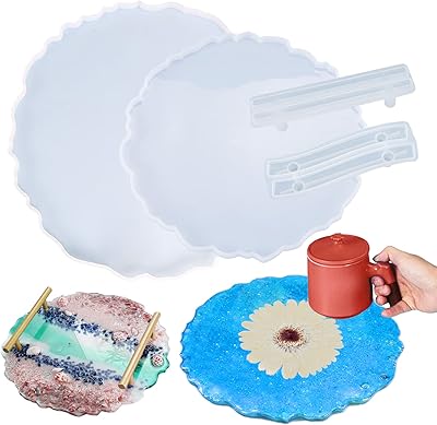 2 tailles de grands moules de plateau en silicone avec poignées, grand plateau