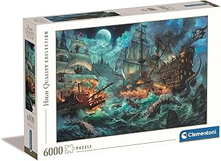 Clementoni set 36530 battle pirates 6000 pièces, fabriqué en italie, puzzle pour adultes