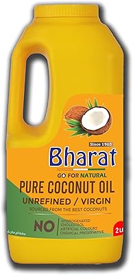 Huile de noix de coco pure bharat 2 litres | non raffinée provenant