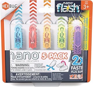 Hex bug 433-6983 5 paquets de 4 nano flashs vibrants sensoriels pour enfants