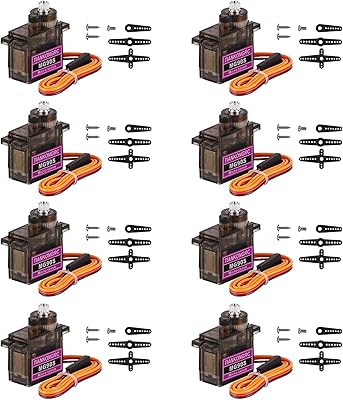 Servomoteur mg90s 9g mini engrenage métallique pour robot avion voiture rc
