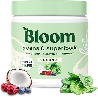 Poudre de superaliments verts bloom nutrition | mélange de jus et de smoothies