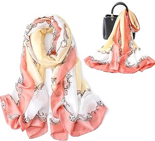 Écharpe en soie pour femme, écharpes légères à la mode, grands châles