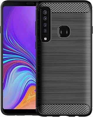 Coque samsung galaxy a9 (2018) en fibre de carbone brossée, motif texturé, ultra