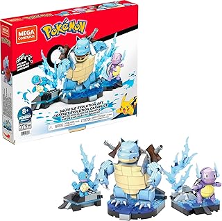 Kit de construction mega pokemon squirtle evolution avec 379 blocs et pièces spéciales